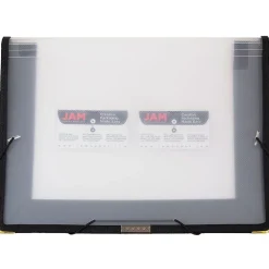 Fabric Portfolio Case with Elastic Closure, Clear (368331609)<JAM Paper Clearance