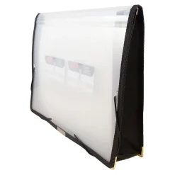 Fabric Portfolio Case with Elastic Closure, Clear (368331609)<JAM Paper Clearance