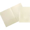 Pocket Folders|JAM Paper Handmade Two-Pocket Recycled Presentation Folders, Ivory Metallic, 100/Box (05964488B)
