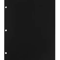 Pocket Folders|JAM Paper Heavy Duty 3 Hole Punch Two-Pocket Plastic Folders, , 108/Pack (383HHPBUA) Black