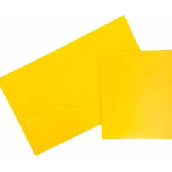 Pocket Folders|JAM Paper Heavy Duty 2 Pocket Folder, Plastic, Assorted Primary Colors, 12/Pack (383Hrgbyopb)