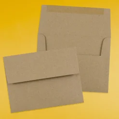 JAM Paper Kraft A2 Invitation Envelopes, 4.375 x 5.75, Brown Kraft Paper Bag, 25/Pack (LEKR600)