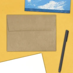 Outlet JAM Paper Kraft A6 Invitation Envelopes, 4.75 x 6.5, Brown Kraft Paper Bag, 25/Pack (LEKR650)