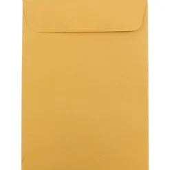 Hot JAM Paper Kraft Gummed Catalog Envelope, 5 1/2" x 7 1/2", Brown Kraft, 100/Pack (4101C)