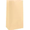 Lunch Totes & Water Bottles|JAM Paper Kraft Lunch Bags, Medium, 5" x 9.75" x 3", Ivory Kraft, Bulk 500 Bags/Box (691KRIVB)