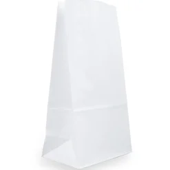 JAM Paper Kraft Lunch Bags, Large, 6" x 11" x 3.5", White, 25/Pack (692KRWH)