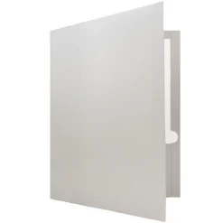 Pocket Folders|JAM Paper Laminated Glossy 3 Hole Punch Two-Pocket Folders, Silver, 50/Box (385GHPSIC)