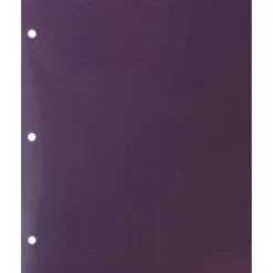 Pocket Folders|JAM Paper Laminated Glossy 3 Hole Punch Two-Pocket Folders, Purple, 6/Pack (385GHPPUA)