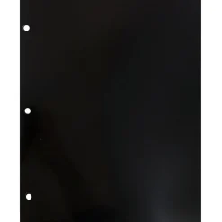 Pocket Folders|JAM Paper Laminated Glossy 3 Hole Punch Two-Pocket Folders, Black, 6/Pack (385GHPBLA)