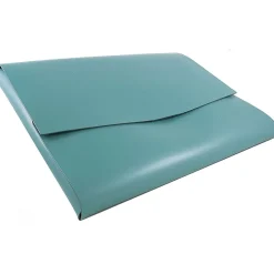 Leather Portfolio Case with Snap Closure, Teal, 12/Pack (233329922B)<JAM Paper New
