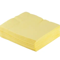 JAM Paper Lunch Napkin, 2-ply, Light Yellow, 50 Napkins/Pack (62556207LYE)