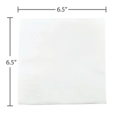 JAM Paper Medium Lunch Napkins, White, 600/Box (6255620732b)