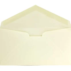 JAM Paper Monarch Open End #7 Invitation Envelope, 3 7/8" x 7 1/2", Ivory, 50/Pack (3197718I)