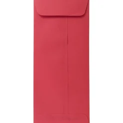 JAM Paper Open End #10 Currency Envelope, 4 1/8" x 9 1/2", Red, 50/Pack (25048I)