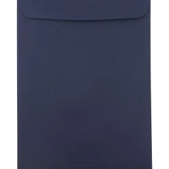 JAM Paper Open End Catalog Envelopes, 10" x 13", Navy Blue, 100/Pack (12828427B)