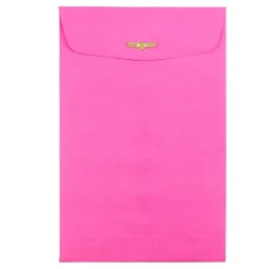 JAM Paper Open End Clasp #1 Catalog Envelope, 6" x 9", Fuchsia Pink, 100/Box (900909024)
