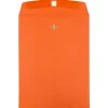 Discount JAM Paper Open End Clasp Catalog Envelope, 9" x 12", Orange, 100/Box (92938)