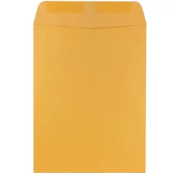 JAM Paper Open End Nonstandard Kraft Catalog Envelope, 9" x 12", Brown Kraft, 100/Pack (4132)