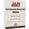 Card Stock*JAM Paper Parchment 65 lb. Cardstock Paper, 8.5" x 11", White, 250 Sheets/Ream (171114B)