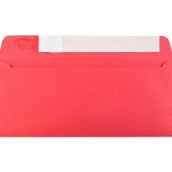Discount JAM Paper Peel & Seal #10 Business Envelope, 4 1/8" x 9 1/2", Christmas Red, 50/Pack (11789I)