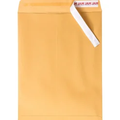 Online JAM Paper Peel & Seal Kraft Open End #13 Catalog Envelope, 10" x 13", Brown, 500/Pack (13034233C)