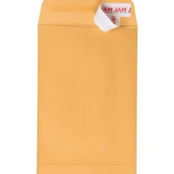 Clearance JAM Paper Peel and Seal Kraft Open End Catalog Envelope, 6" x 9", Brown, 500/Pack (13034199C)