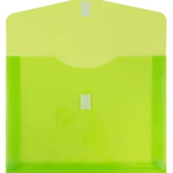 Clearance JAM Paper ® Plastic Envelopes with Hook & Loop Closure, Letter Size, Assorted Colors, 6/Pack (218V2OLIPRYS)