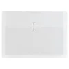 Outlet JAM Paper ® Plastic Envelopes with Button and String Tie Closure, Letter Size, Clear, 12/Pack (218B1CL)