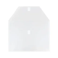 Clearance JAM Paper ® Plastic Envelopes with Hook & Loop Closure, Letter Size, Clear, 12/Pack (218V0CL)