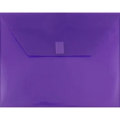 Online JAM Paper ® Plastic Envelopes with Hook & Loop Closure, Letter Booklet, 9.75 x 13, Purple, 12/Pack (218V0PU)