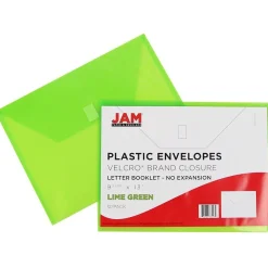 Online JAM Paper Plastic File Pocket, Letter Size, Assorted, 6/Pack (218V0ASSRT)