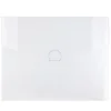 Plastic Portfolio Case with Circular Tuck Flap Closure, Clear Frost, 24/Carton (3788B)<JAM Paper New
