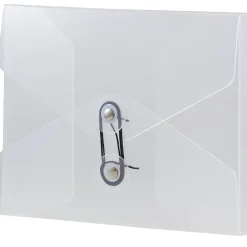 Plastic Portfolio Case with Drawstring Closure, Clear Frost (354609)<JAM Paper Sale