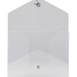 Plastic Portfolio Case with Drawstring Closure, Clear Frost (354609)<JAM Paper Sale