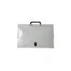 ® Plastic Portfolio Briefcase with Handles, Small, 10 x 15 x 2, Clear Grid, Sold Individually (2015 001)<JAM Paper Outlet