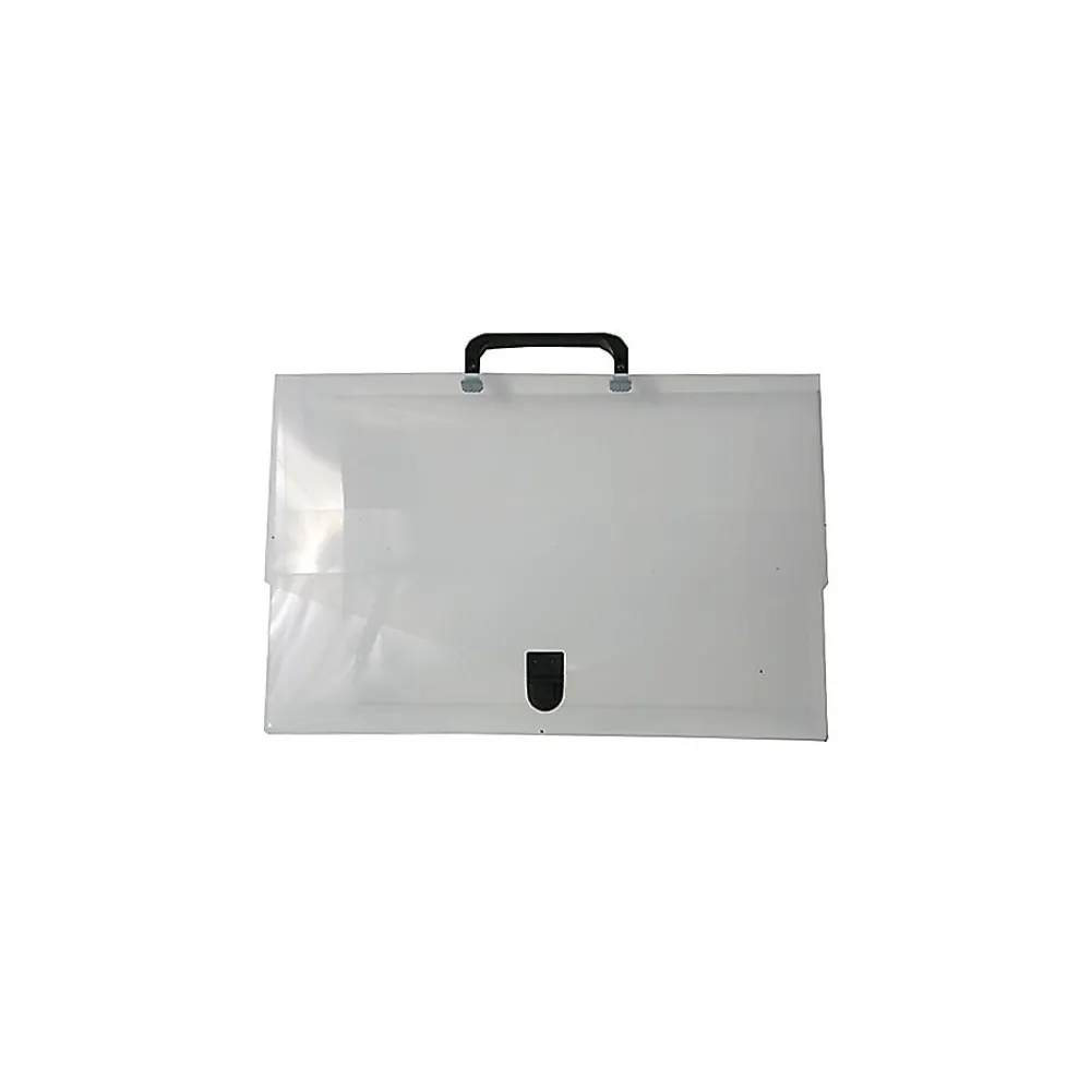 ® Plastic Portfolio Briefcase with Handles, Small, 10 x 15 x 2, Clear Grid, Sold Individually (2015 001)<JAM Paper Outlet
