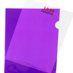 Sheet Protectors|JAM Paper ® Plastic Sleeves, 9" x 12", Purple, 120/Pack (38OSPUB)