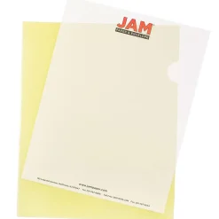 Sheet Protectors|JAM Paper ® Plastic Sleeves, 9" x 12", Yellow, 120/Pack (2226316991B)