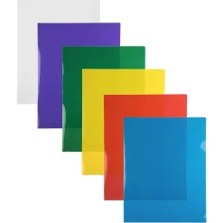 Sheet Protectors|JAM Paper Plastic Sleeves, 9" x 12", Assorted Colors, 12/Pack (380SASST)
