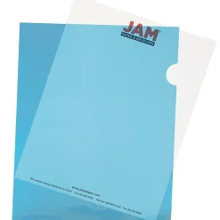 Sheet Protectors|JAM Paper ® Plastic Sleeves, 9" x 12", Blue, 120/Pack (2226316987B)