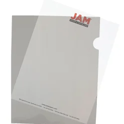 Sheet Protectors|JAM Paper ® Plastic Sleeves, 9" x 12", Smoke Gray, 120/Pack (2226316990B)