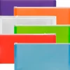 Sale JAM Paper Plastic Zip #10 Business Envelopes, 5" x 10", Assorted Colors, 6/Pack (921Z1RBGOPCL)
