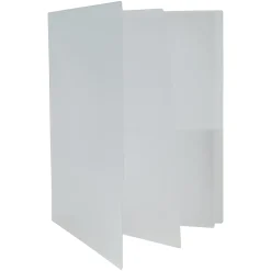 Pocket Folders|JAM Paper 6-Pocket Heavy Duty Plastic Folders, Clear, 2/Pack (389MP6cl)