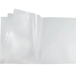 Pocket Folders|JAM Paper 6-Pocket Heavy Duty Plastic Folders, Clear, 2/Pack (389MP6cl)