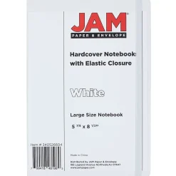 Notebooks|JAM Paper Pocket Notebook, 5.875" x 8.5", Narrow Ruled, 100 Sheets, White (340526604)