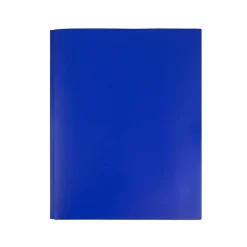Pocket Folders|JAM Paper POP 2-Pocket Plastic Folders with Fastener, , 96/Carton (313525335) Deep Blue