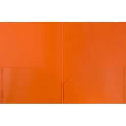 Pocket Folders|JAM Paper POP Two-Pocket Plastic Folders, , 6/Pack (382Eord) Orange