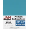 Business Cards*JAM Paper ® Printable Business Cards, 3 1/2 x 2, Sea Blue, 100/Pack (22128341)