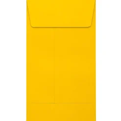 Best JAM Paper Self Seal #5 1/2 Coin Envelopes, 3 1/8" x 5 1/2", Sunflower Yellow, 50/Pack (LUX-512CO-12-50)