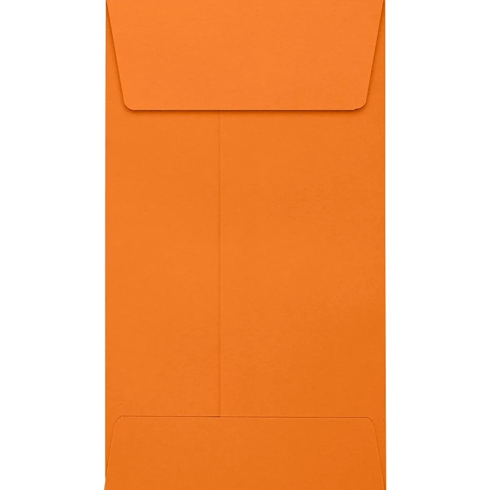 Online JAM Paper Self Seal #5 1/2 Coin Envelopes, 3 1/8" x 5 1/2", Mandarin Orange, 50/Pack (LUX-512CO-11-50)